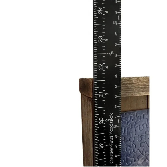 VTG Native American White Horse Wolves Wooden Framed Puzzle Arrow Art Decor - Picture 9 of 12